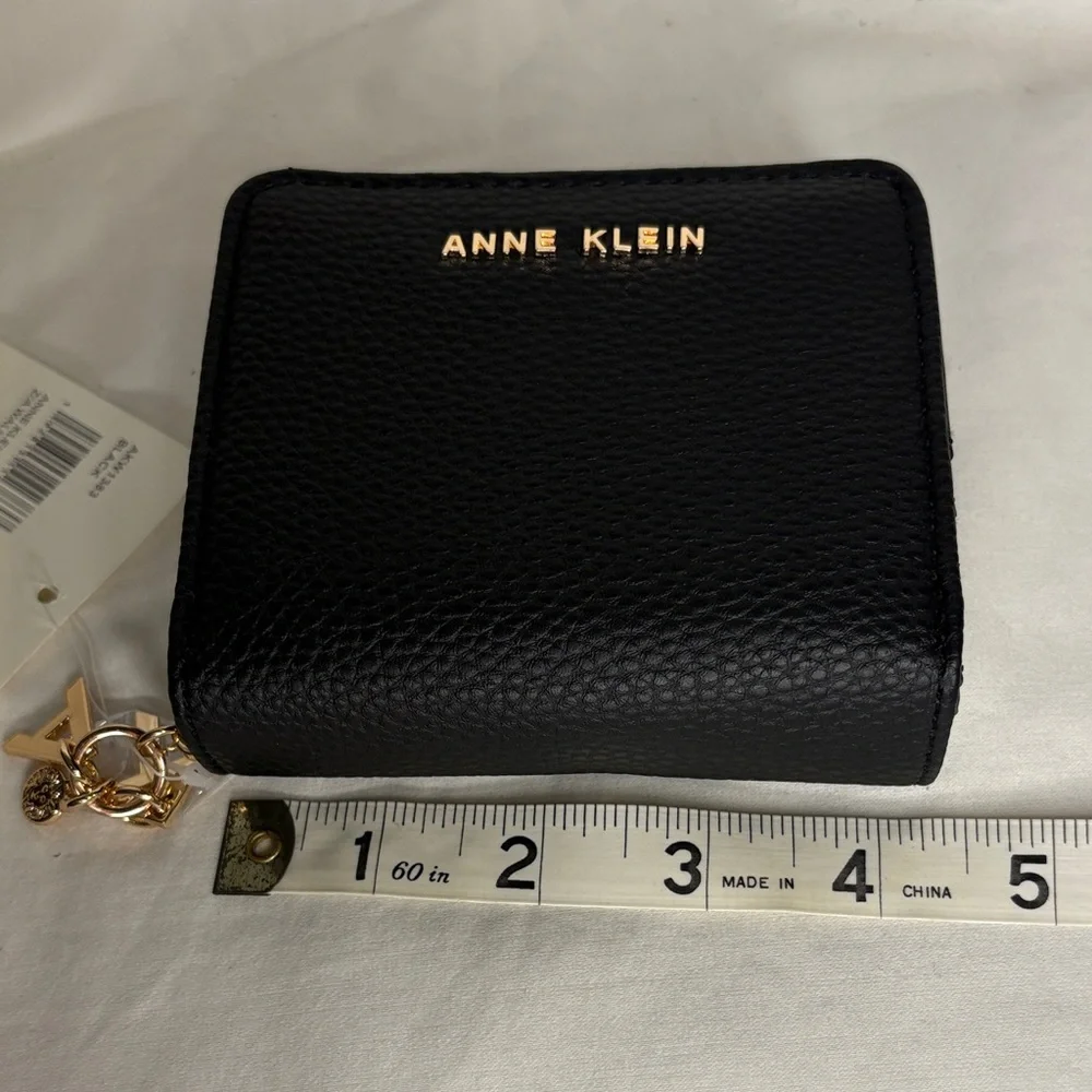 Anne Klein Black Zip Around Wallet - Picture 10 of 12